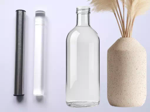 Rouleaux pour pâte polymère et alternatives économique avec bouteille en verre ou vase en céramique