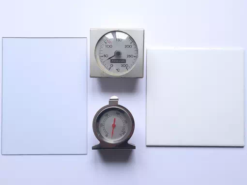 Matériel de cuisson pour pâte polymère avec thermomètre de four, carreau de céramique ou plaque de verre