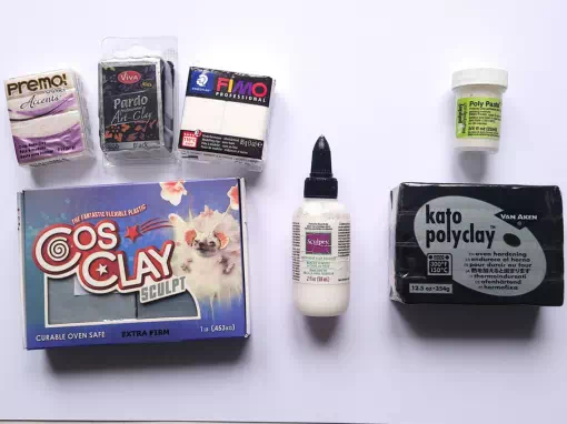 Pâtes polymères et colles polymères pour création de bijoux
